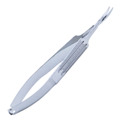 Westcott Conjunctival Scissors, Wide Handle, Lightly Curved Blunt Tips, 16mm Mid Screw To Tip, Overall Length 4 7/8" (124mm) 