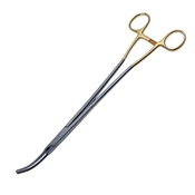 Z-Hysterectomy Forceps 12" (305mmm) Strong Curve, Flared Shank 